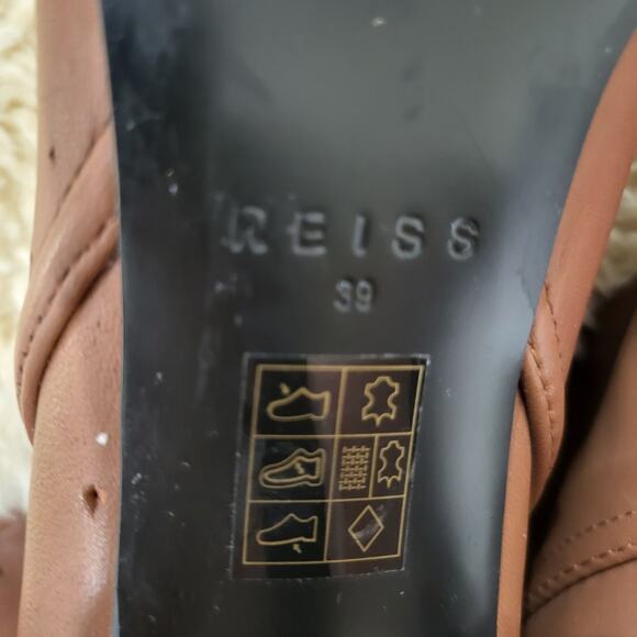 New Reiss Caitlin Leather Knee High Boots in Tan size 39 - Picture 8 of 14